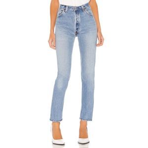 RE/DONE x Levi's High Rise Ankle Crop Jeans size 27” Indigo